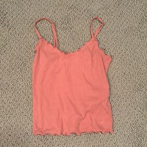 pink hollister cropped tank top.